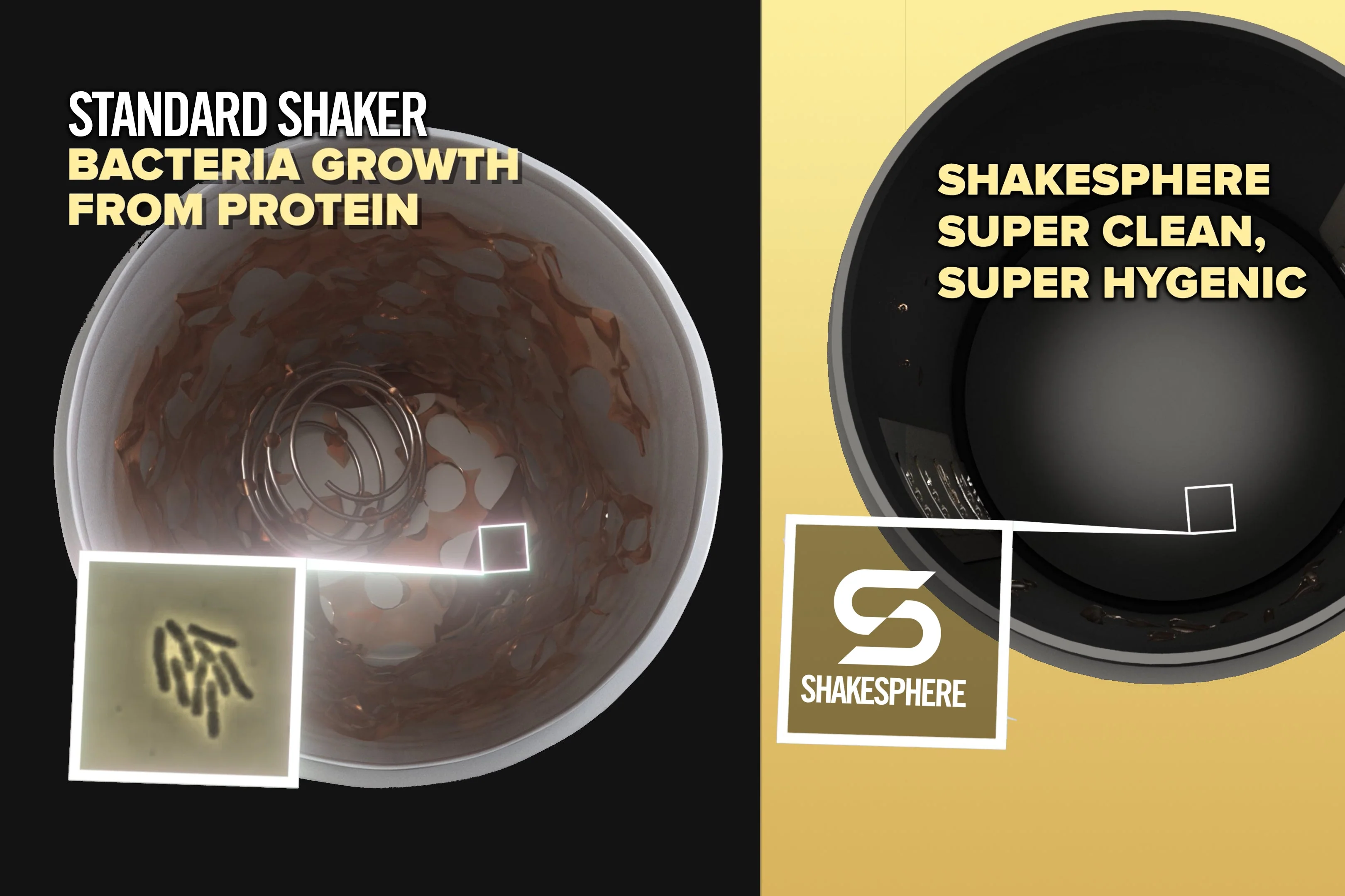 Protein shaker bottle 700mls "Tumbler View" Matte White/Black Window - Image 13