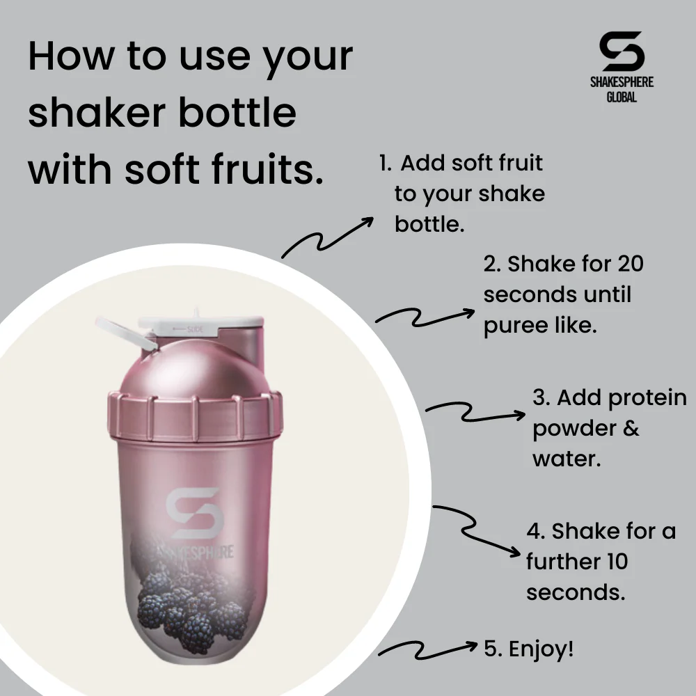 Protein shaker bottle 700mls "Tumbler Original" Rose Gold/White Logo - Image 19
